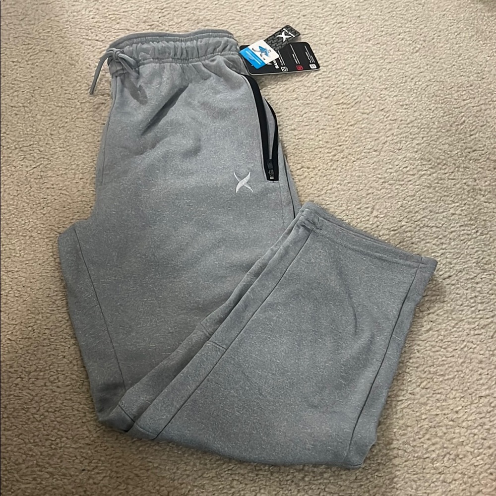 Game Time Gray Joggers with Elastic Waistband and Tapered Leg